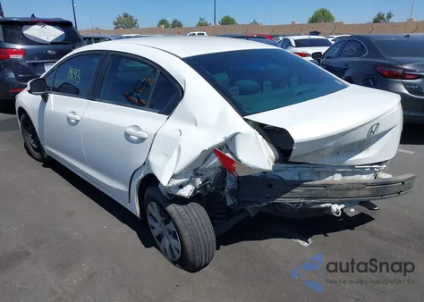 2012 Honda Civic Lx from USA, damaged, VIN 19XFB2F55CE356376